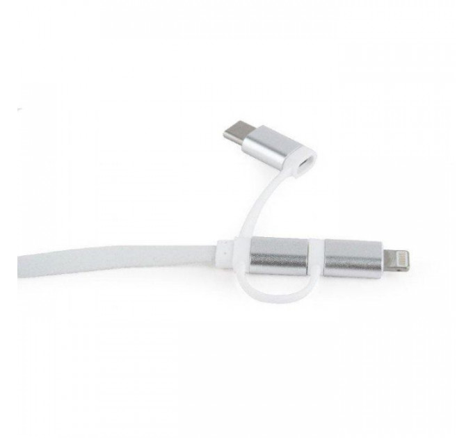 Дата кабель USB 2.0 AM to Lightning + Micro 5P + USB-C 1.0m Cablexpert (CC-USB2-AMLM32-1M-W)