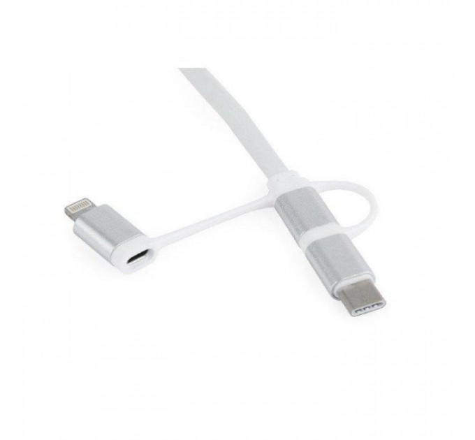Дата кабель USB 2.0 AM to Lightning + Micro 5P + USB-C 1.0m Cablexpert (CC-USB2-AMLM32-1M-W)