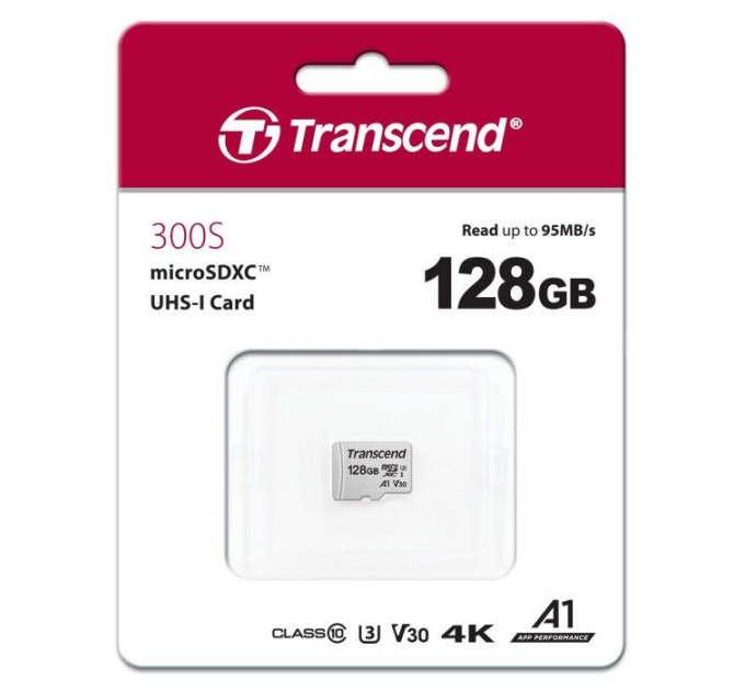 Карта пам/'яті Transcend 128GB microSDXC class 10 UHS-I U3 A1 (TS128GUSD300S)