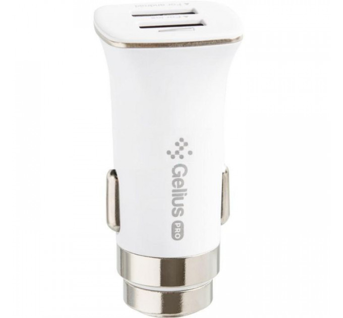 Зарядний пристрій Gelius Pro Apollo GP-CC01 2USB 3.1A + Cable iPhone X White (71433)