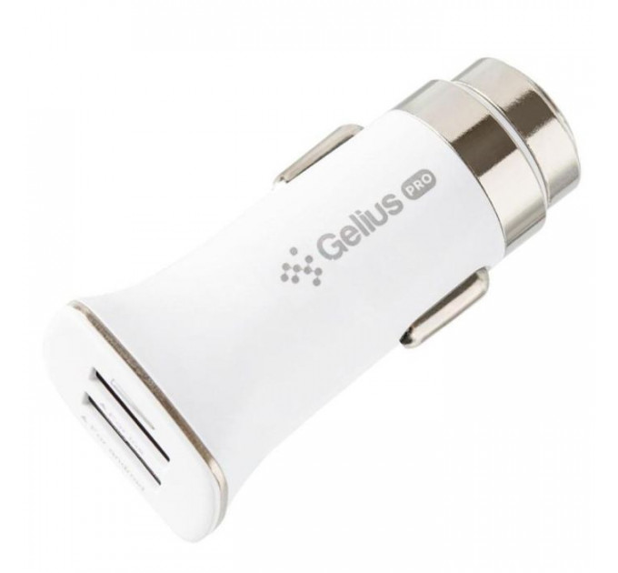 Зарядний пристрій Gelius Pro Apollo GP-CC01 2USB 3.1A + Cable iPhone X White (71433)