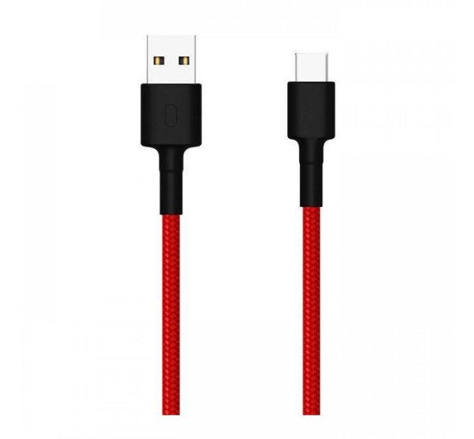 Дата кабель USB 2.0 AM to USB-C 1.0m Braide red Xiaomi (435419)