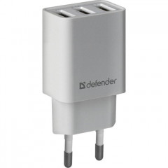 Зарядний пристрій Defender UPA-31 white, 3xUSB, 5V \/ 3.1A (83587)