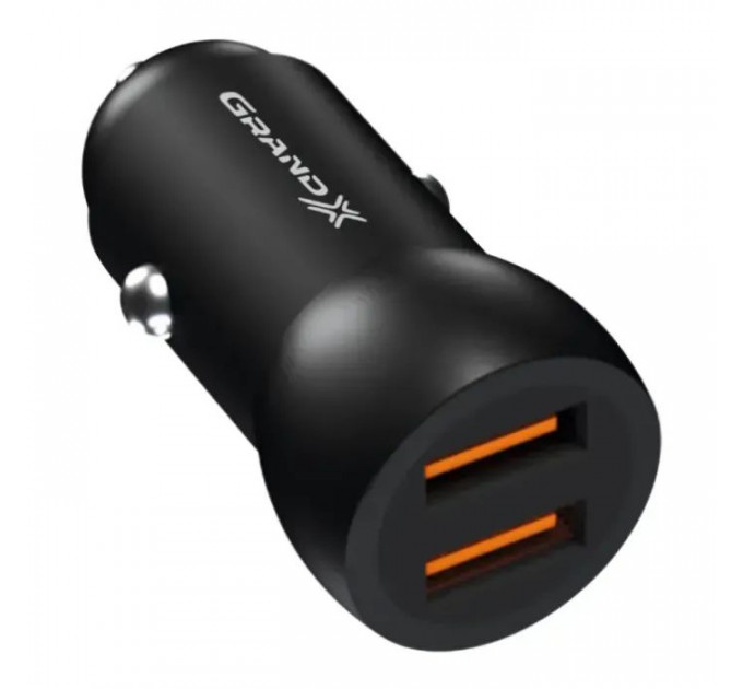 Зарядний пристрій Grand-X car 12-24V Black 2USB 5V\/2.4A (CH-26\/CH-26B) Зарядний пристрій Grand-X car 12-24V Black 2USB 5V\/2.4A (CH-26\/CH-26B)