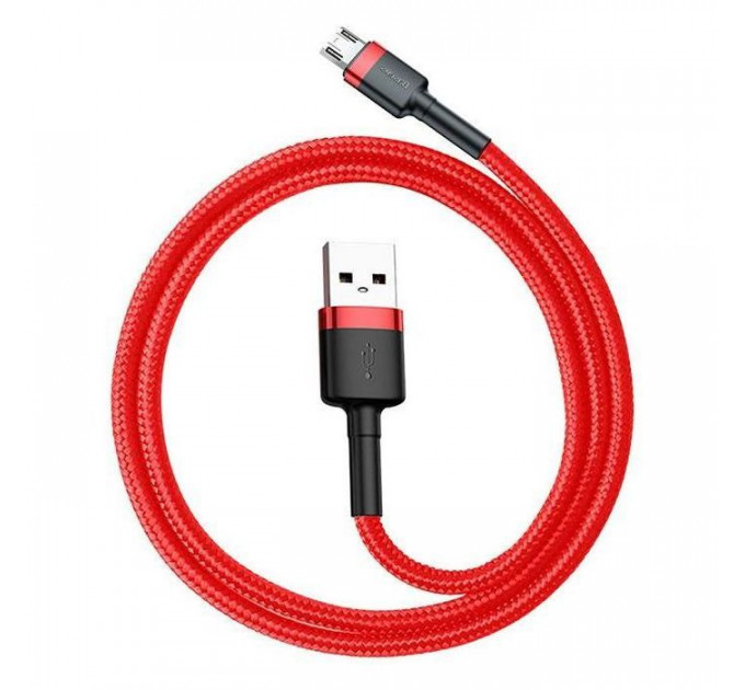 Дата кабель USB 2.0 AM to Micro 5P 1.0m Cafule 2.4A red+red Baseus (CAMKLF-B09)