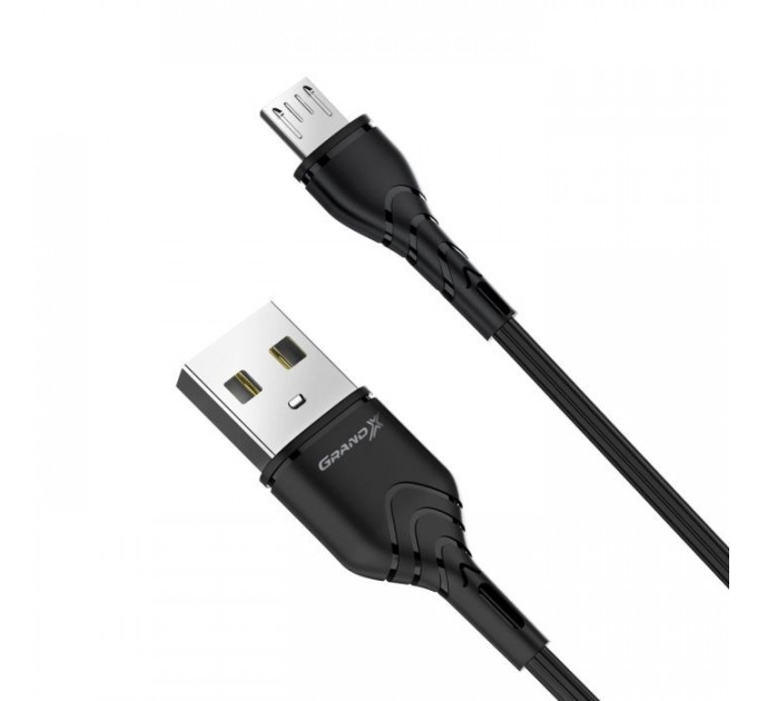 Дата кабеля USB 2.0 AM to Micro 5P 1.0m Grand-X (PM-03B)