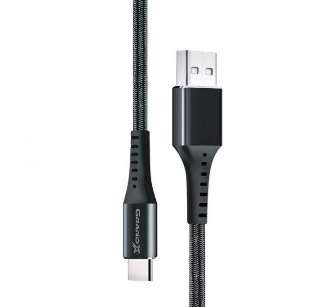 Дата кабеля USB 2.0 AM to USB-C 1.2m Black Grand-X (FC-12B) Дата кабеля USB 2.0 AM to USB-C 1.2m Black Grand-X (FC-12B)