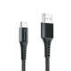Дата кабеля USB 2.0 AM to USB-C 1.2m Black Grand-X (FC-12B)