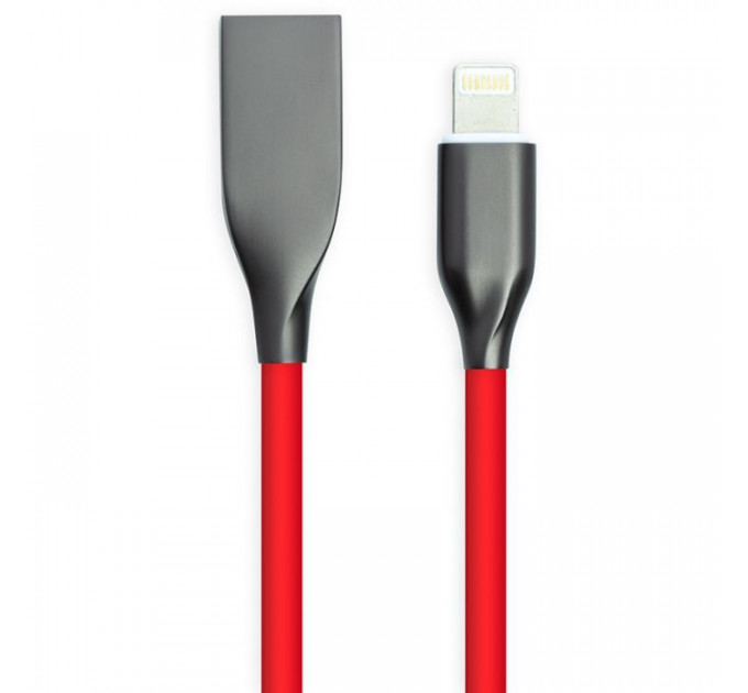 Дата кабель USB 2.0 AM to Lightning 1.0m red PowerPlant (CA911400)