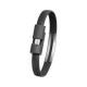 Дата кабель USB 2.0 AM to Micro 5P 0.2m браслет black Extradigital (KBU1783)