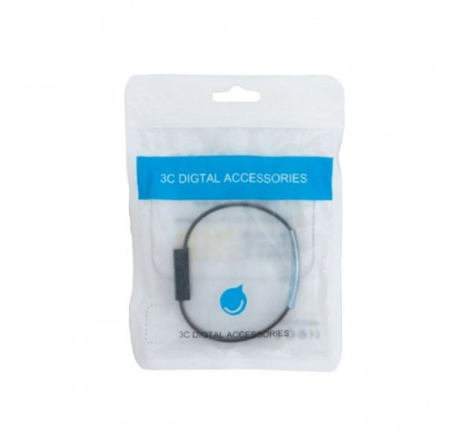 Дата кабель USB 2.0 AM to Micro 5P 0.2m браслет black Extradigital (KBU1783)