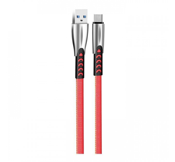 Дата кабель USB 2.0 AM to USB-C 1.0m zinc alloy red ColorWay (CW-CBUC012-RD)