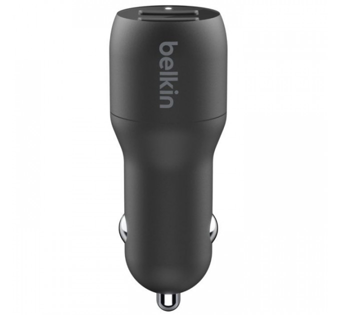 Зарядний пристрій Belkin Car Charger 24W Dual USB-A black (CCB001BTBK)