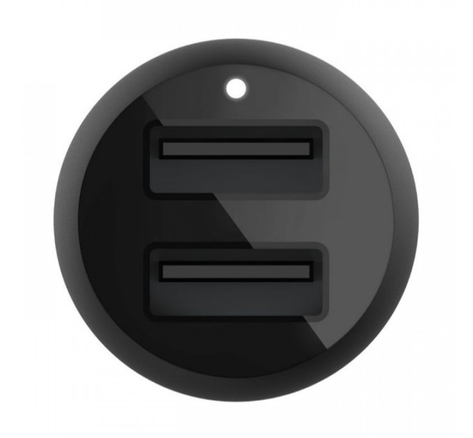 Зарядний пристрій Belkin Car Charger 24W Dual USB-A black (CCB001BTBK)