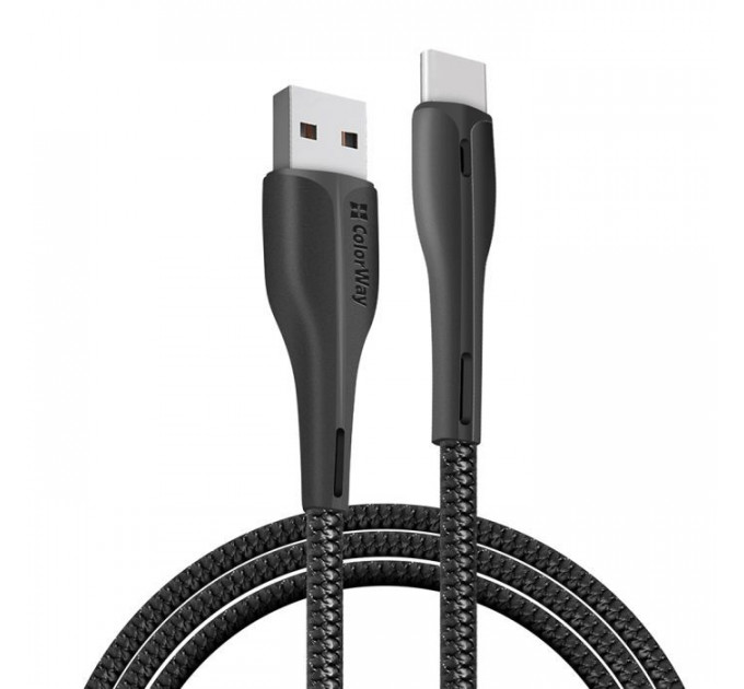 Дата кабеля USB 2.0 AM to USB-C 1.0m led black ColorWay (CW-CBUC034-BK) Дата кабеля USB 2.0 AM to USB-C 1.0m led black ColorWay (CW-CBUC034-BK)