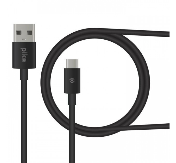 Дата кабель USB 2.0 AM to USB-C 0.2m black Piko (1283126493843)