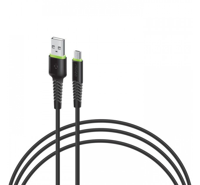 Дата кабель USB 2.0 AM to Micro 5P 1.2m CBFLEXM1 black Intaleo (1283126487453)