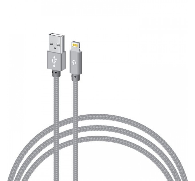 Дата кабель USB 2.0 AM to Lightning 1.0m CBGNYL1 grey Intaleo (1283126477652)