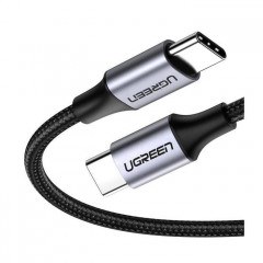 Дата кабель USB-C to USB-C 1.0m US261 3A Alum. Braid Gray\\Black Ugreen (50150)