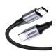 Дата кабель USB-C to USB-C 1.0m US261 3A Alum. Braid Gray\\Black Ugreen (50150)