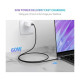 Дата USB-C кабель USB-C 1.0m US261 3A Alum. Braid Gray\\Black Ugreen (50150)