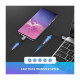 Дата USB-C кабель USB-C 1.0m US261 3A Alum. Braid Gray\\Black Ugreen (50150)