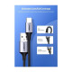 Дата кабель USB 2.0 AM to USB-C 1.5m US288 Aluminum Braid (Black) Ugreen (60127)