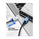Дата кабель USB 2.0 AM to USB-C 1.5m US288 Aluminum Braid (Black) Ugreen (60127)