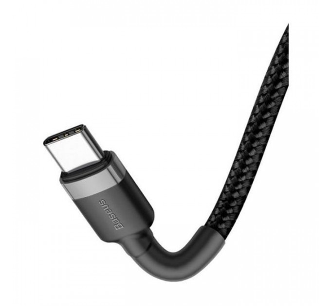 Дата кабель USB-C to USB-C 2.0m USB 3.1 3A grey-black Baseus (CATKLF-HG1)