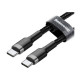 Дата кабель USB-C to USB-C 2.0m USB 3.1 3A grey-black Baseus (CATKLF-HG1)
