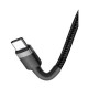 Дата кабель USB-C to USB-C 2.0m USB 3.1 3A grey-black Baseus (CATKLF-HG1)