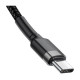 Дата кабель USB-C to USB-C 2.0m USB 3.1 3A grey-black Baseus (CATKLF-HG1)