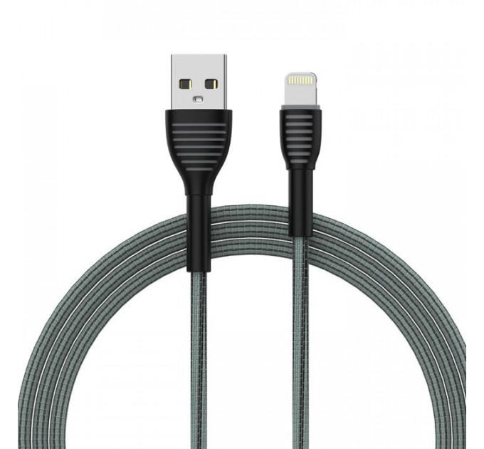 Дата кабель USB 2.0 AM to Lightning 1.0m ColorWay (CW-CBUL041-GR)