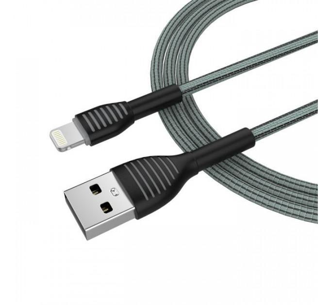 Дата кабель USB 2.0 AM to Lightning 1.0m ColorWay (CW-CBUL041-GR)