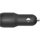 Зарядний пристрій Belkin Car Charger (24W) Dual USB-A, USB-A - USB-C, 1m, black (CCE001BT1MBK)