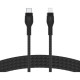Дата кабель USB-С to Lightning 1.0m BRAIDED SILICONE black Belkin (CAA011BT1MBK)