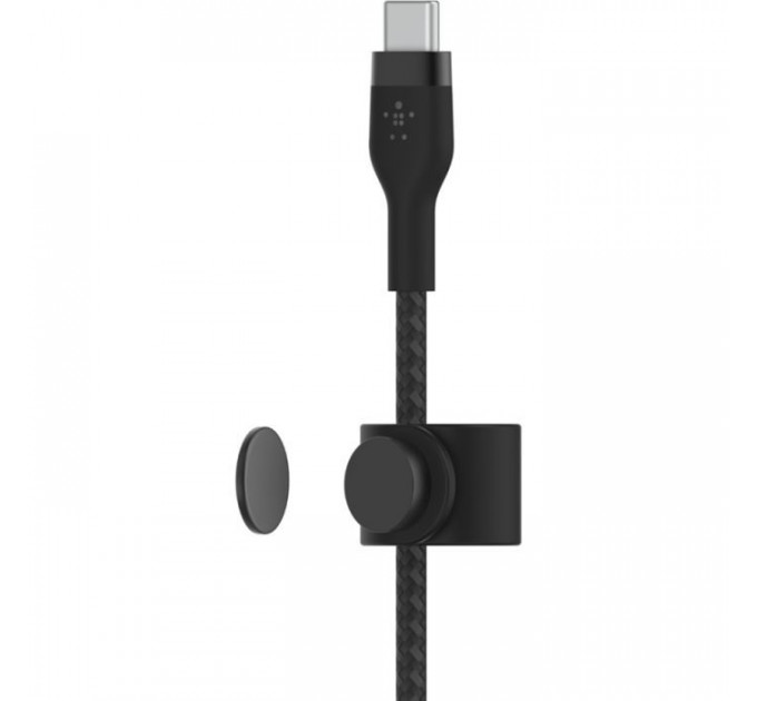 Дата кабель USB-С to Lightning 1.0m BRAIDED SILICONE black Belkin (CAA011BT1MBK)