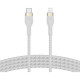 Дата кабель USB-C to Lightning 1.0m BRAIDED SILICONE white Belkin (CAA011BT1MWH)