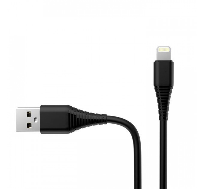 Зарядний пристрій ColorWay 1USB AUTO ID 2A (10W) black + cable Lightning (CW-CHS012CL-BK)