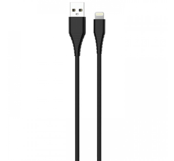 Зарядний пристрій ColorWay 1USB AUTO ID 2A (10W) black + cable Lightning (CW-CHS012CL-BK)
