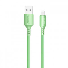 Дата кабель USB 2.0 AM to Lightning 1.0m soft silicone green ColorWay (CW-CBUL042-GR)
