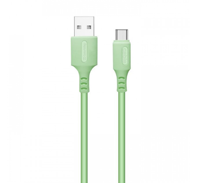 Дата кабель USB 2.0 AM to USB-C 1.0m soft silicone green ColorWay (CW-CBUC042-GR)