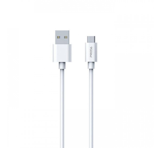 Дата кабеля USB 2.0 AM to Micro 5P 2.4A white Proda (PD-B72m-WHT)