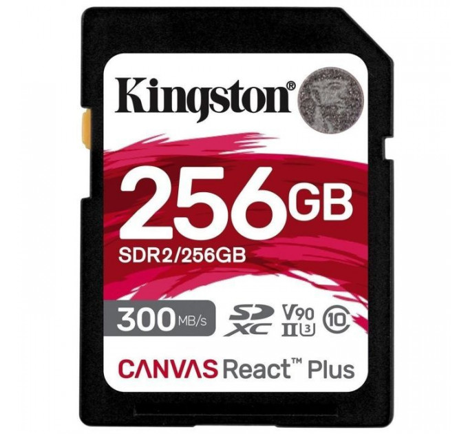 Карта памяти Kingston 256GB SDXC 10 UHS-II U3 Canvas React Plus (SDR2\/256GB)