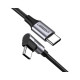 Дата кабель USB-C to USB-C 2.0m 60W US255 Black Gray Ugreen (50125)