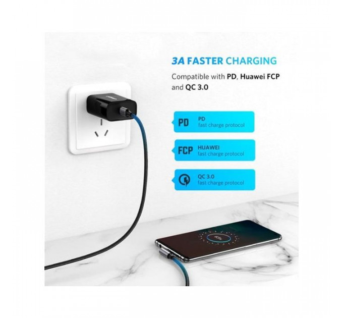 Дата USB-C кабель USB-C 2.0m 60W US255 Black Gray Ugreen (50125)