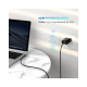 Дата USB-C кабель USB-C 2.0m 60W US255 Black Gray Ugreen (50125)