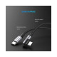 Дата USB-C кабель USB-C 2.0m 60W US255 Black Gray Ugreen (50125)