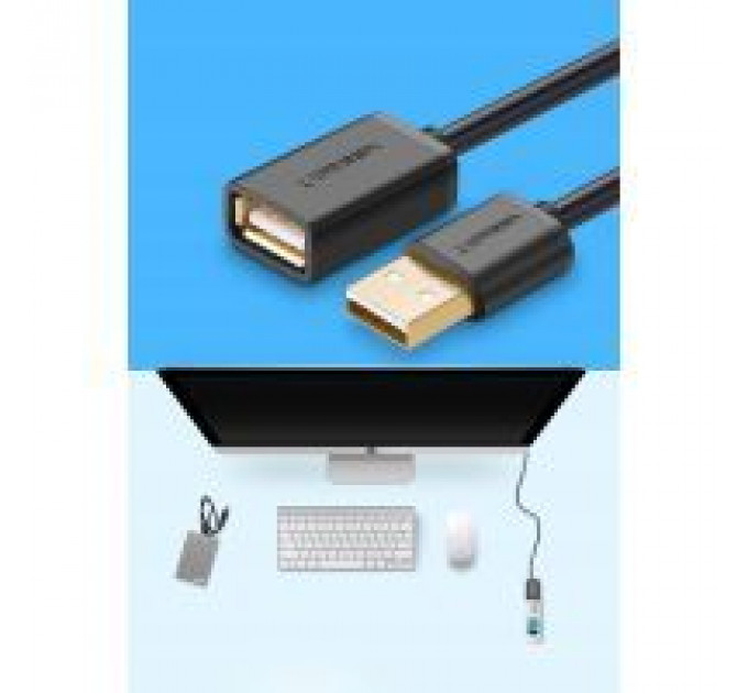 Дата кабель USB 2.0 AM\/AF 2.0m US103 Black Ugreen (10316)
