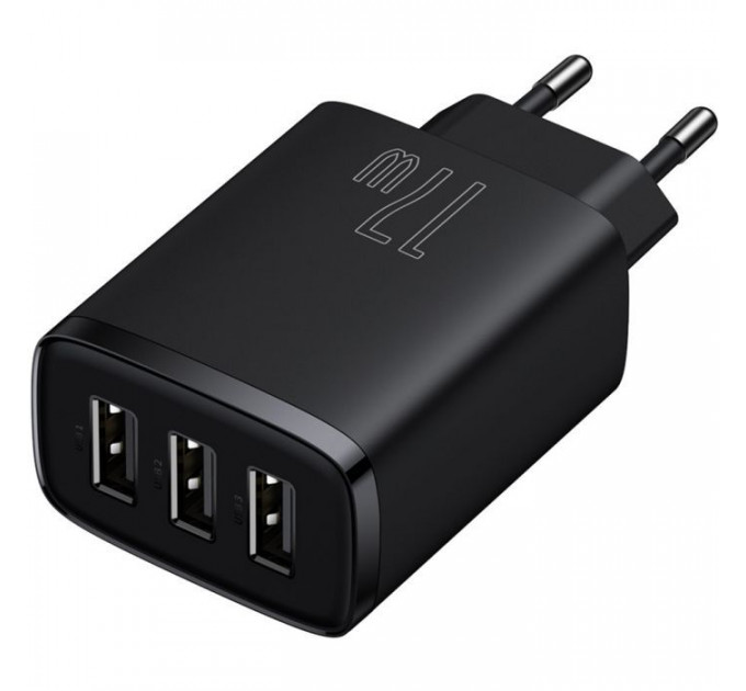 Зарядний пристрій Baseus Compact Charger 3U Black (CCXJ020101)